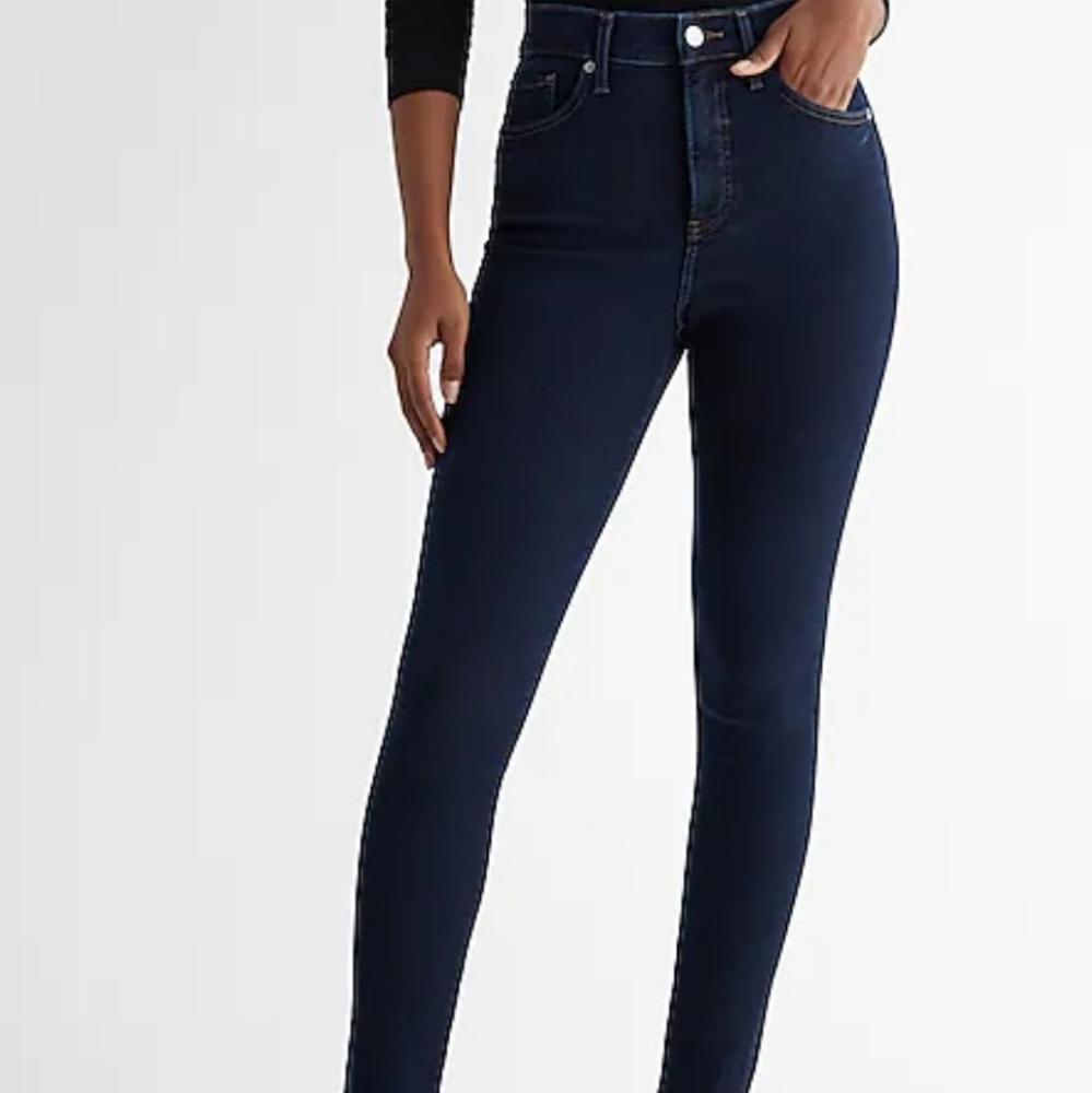 Express Blue Skinny Jeans with Tapered Fit
